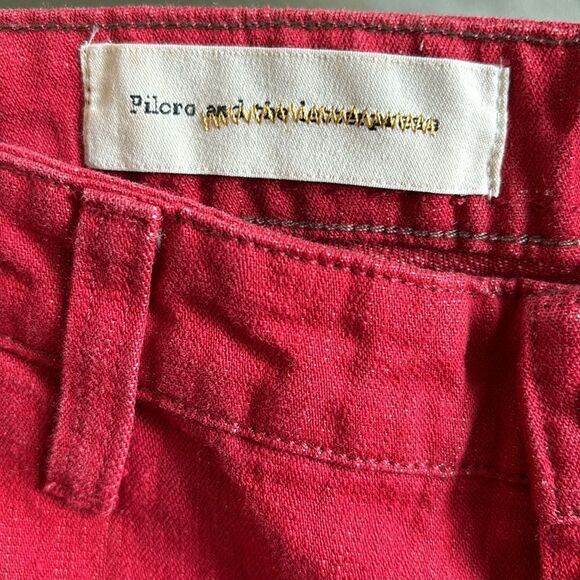 Pilcro and The Letterpress Hyphen Red Jeans Size 27 - Picture 9 of 11